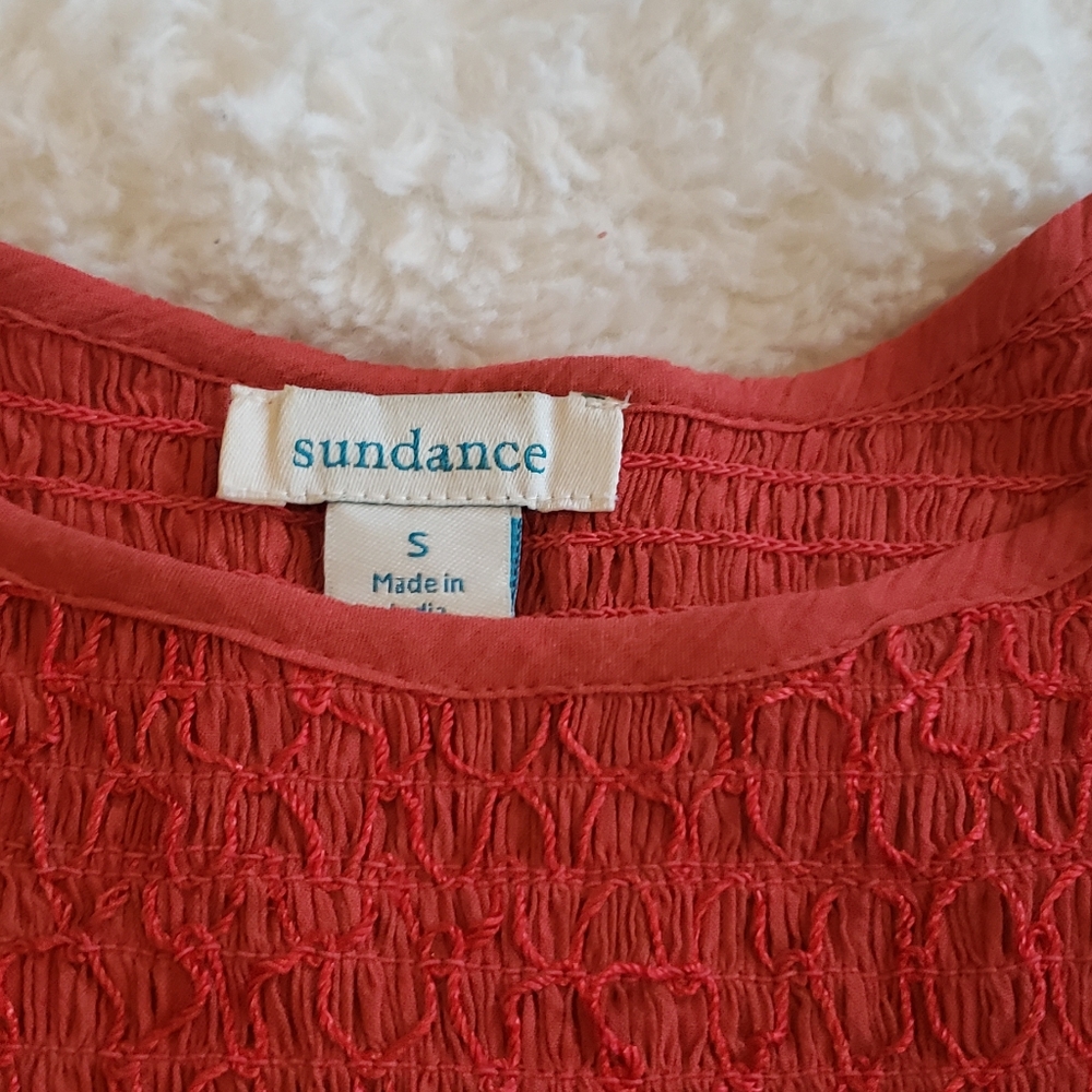 Sundance Eventide Smocked Crinkle Voile Top - Picture 4 of 6